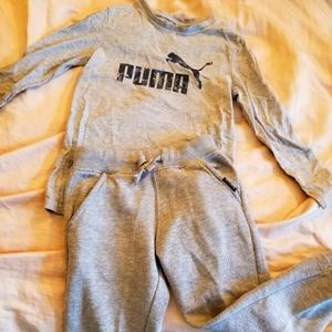 Puma long sleeve shirt with gray sweats bundle.
